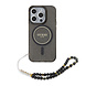Guess Guess iPhone 15 Pro Max Back-Cover hul - MagSafe - IML Glitter With Pearl Strap - Schwarz Guess Guess iPhone 15 Pro Max Back-Cover hul - MagSafe - IML Glitter With Pearl Strap - Schwarz