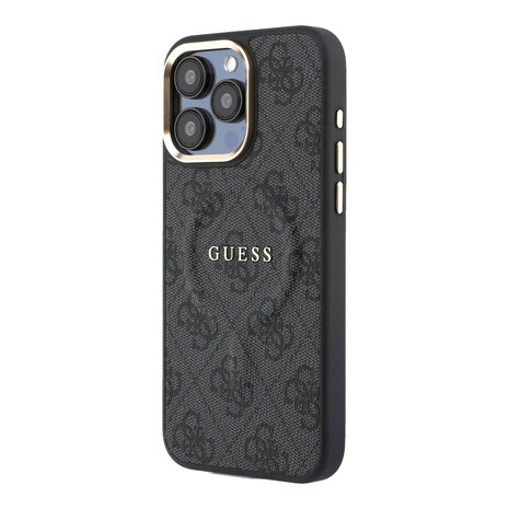 Guess Guess iPhone 15 Pro Max Back cover case - MagSafe 4G With Classic Logo - Black