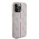 Guess Guess iPhone 15 Pro Max Back cover case - MagSafe - 4G Printed Stripes - Pink