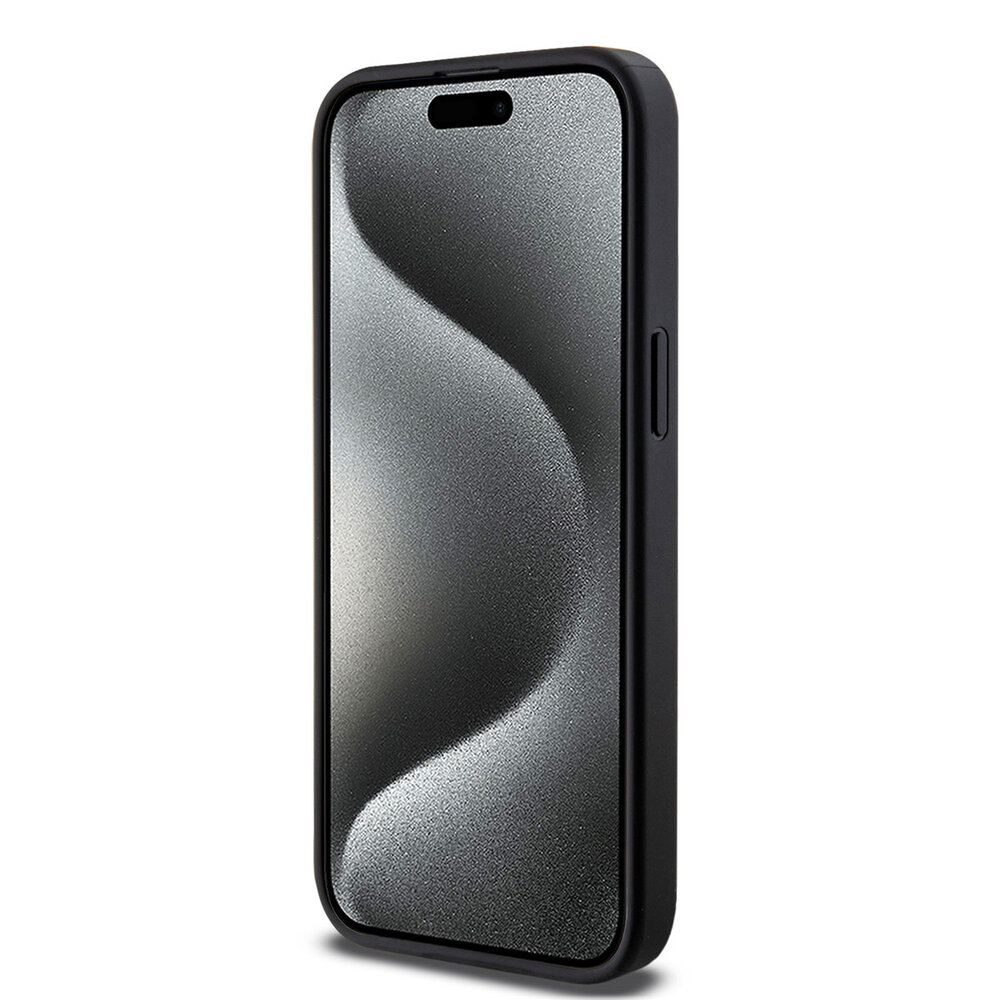 Guess Guess iPhone 15 Pro Max Back cover coque - MagSafe - 4G Triangle Logo - Noir