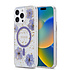 Guess iPhone 15 Pro Max Back cover coque - MagSafe - Resin Flowers Design - Violet