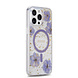 Guess Guess iPhone 15 Pro Max Back cover coque - MagSafe - Resin Flowers Design - Violet