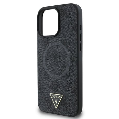 Guess Guess iPhone 16 Pro Back cover coque - MagSafe - 4G Triangle Logo - Noir Guess Guess iPhone 16 Pro Back cover coque - MagSafe - 4G Triangle Logo - Noir