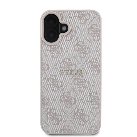 Guess Guess iPhone 16 Back-Cover hul - MagSafe - 4G Classic Metal Logo - Rosa Guess Guess iPhone 16 Back-Cover hul - MagSafe - 4G Classic Metal Logo - Rosa