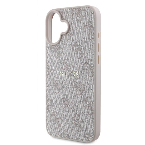 Guess Guess iPhone 16 Back-Cover hul - MagSafe - 4G Classic Metal Logo - Rosa Guess Guess iPhone 16 Back-Cover hul - MagSafe - 4G Classic Metal Logo - Rosa