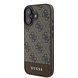 Guess Guess iPhone 16 Backcover hoesje - MagSafe - 4G Bottom Stripes - Bruin