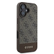 Guess Guess iPhone 16 Back cover case - MagSafe - 4G Bottom Stripes - Brown Guess Guess iPhone 16 Back cover case - MagSafe - 4G Bottom Stripes - Brown