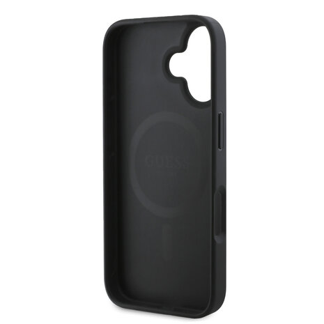 Guess Guess iPhone 16 Back-Cover hul - MagSafe - 4G Triangle Logo - Schwarz Guess Guess iPhone 16 Back-Cover hul - MagSafe - 4G Triangle Logo - Schwarz