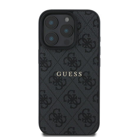 Guess Guess iPhone 16 Pro Max Back-Cover hul - MagSafe - 4G Classic Metal Logo - Schwarz