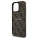 Guess Guess iPhone 16 Pro Max Backcover hoesje - MagSafe - 4G Classic Metal Logo - Bruin