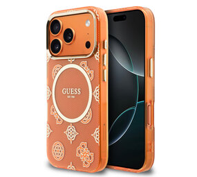 Guess Guess iPhone 17 Pro Back-Cover hul - MagSafe - IML Peony Dot - Orange