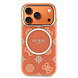 Guess Guess iPhone 17 Pro Back cover coque - MagSafe - IML Peony Dot - Orange Guess Guess iPhone 17 Pro Back cover coque - MagSafe - IML Peony Dot - Orange