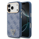 Guess Guess iPhone 17 Pro Back cover case - MagSafe - 4G Triangle Logo - Blue Guess Guess iPhone 17 Pro Back cover case - MagSafe - 4G Triangle Logo - Blue