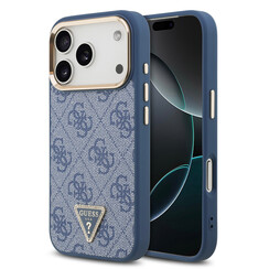 Guess iPhone 17 Pro Back cover coque - MagSafe - 4G Triangle Logo - Bleu