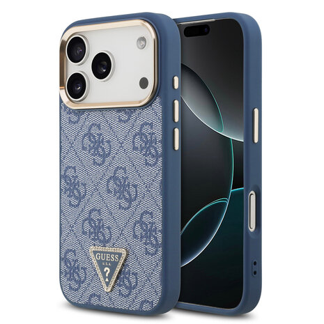 Guess Guess iPhone 17 Pro Back cover coque - MagSafe - 4G Triangle Logo - Bleu