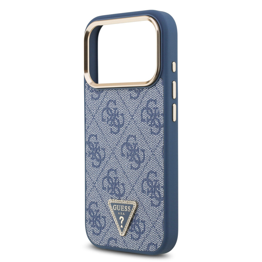 Guess Guess iPhone 17 Pro Backcover hoesje - MagSafe - 4G Triangle Logo - Blauw Guess Guess iPhone 17 Pro Backcover hoesje - MagSafe - 4G Triangle Logo - Blauw