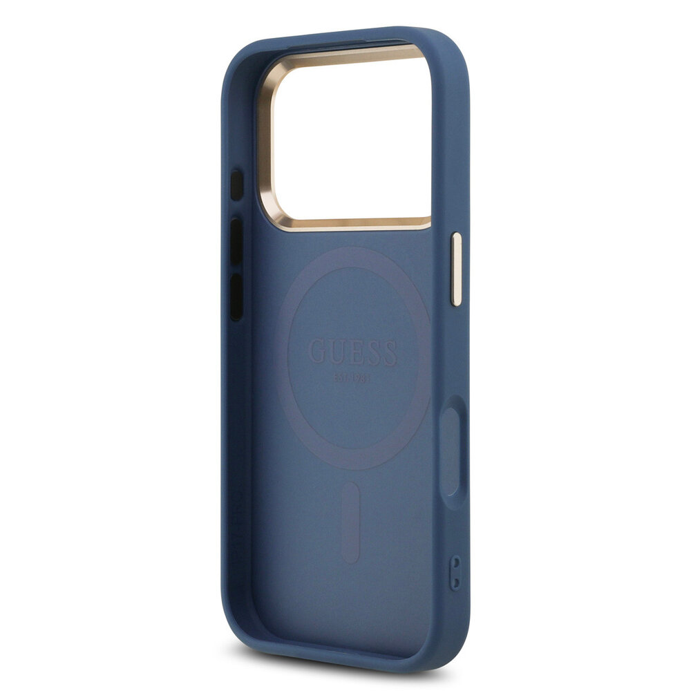 Guess Guess iPhone 17 Pro Back-Cover hul - MagSafe - 4G Triangle Logo - Blau