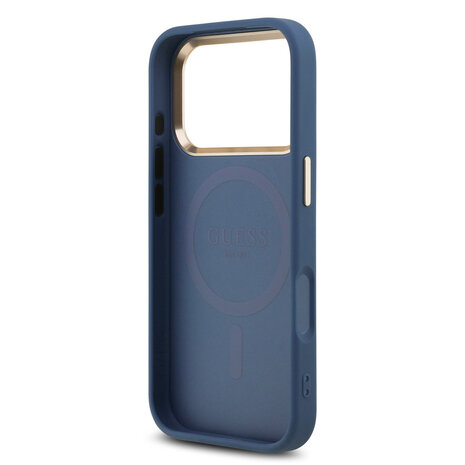 Guess Guess iPhone 17 Pro Backcover hoesje - MagSafe - 4G Triangle Logo - Blauw Guess Guess iPhone 17 Pro Backcover hoesje - MagSafe - 4G Triangle Logo - Blauw