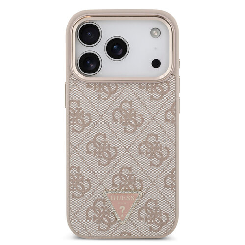 Guess Guess iPhone 17 Pro/iPhone 18 Pro Coque arrière MagSafe 4G logo triangulaire - Rose