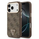 Guess Guess iPhone 17 Pro Back-Cover hul - MagSafe - 4G Triangle Logo - Braun Guess Guess iPhone 17 Pro Back-Cover hul - MagSafe - 4G Triangle Logo - Braun