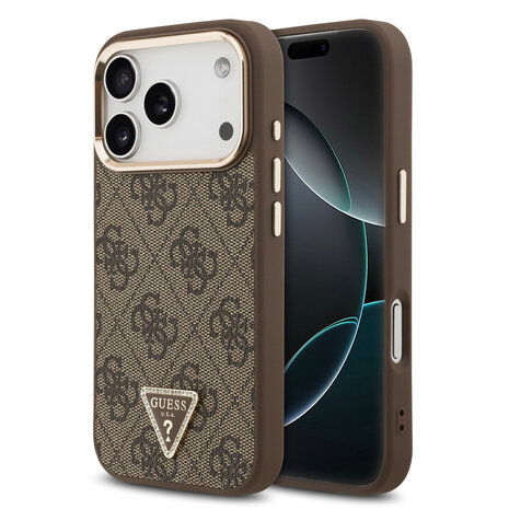 Guess Guess iPhone 17 Pro Back-Cover hul - MagSafe - 4G Triangle Logo - Braun
