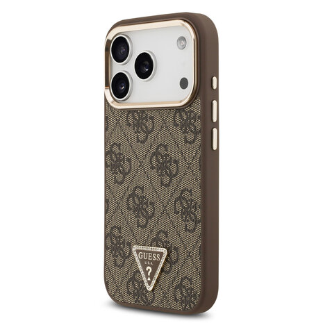 Guess Guess iPhone 17 Pro Back cover coque - MagSafe - 4G Triangle Logo - Marron