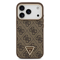 Guess Guess iPhone 17 Pro/iPhone 18 Pro Coque arrière MagSafe 4G logo triangulaire - Marron
