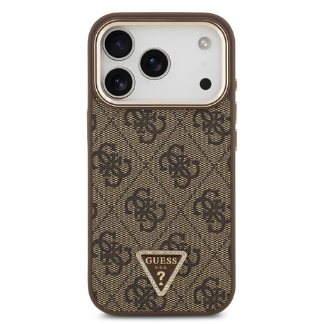 Guess Guess iPhone 17 Pro Back cover case - MagSafe - 4G Triangle Logo - Brown