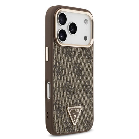 Guess Guess iPhone 17 Pro Back cover coque - MagSafe - 4G Triangle Logo - Marron