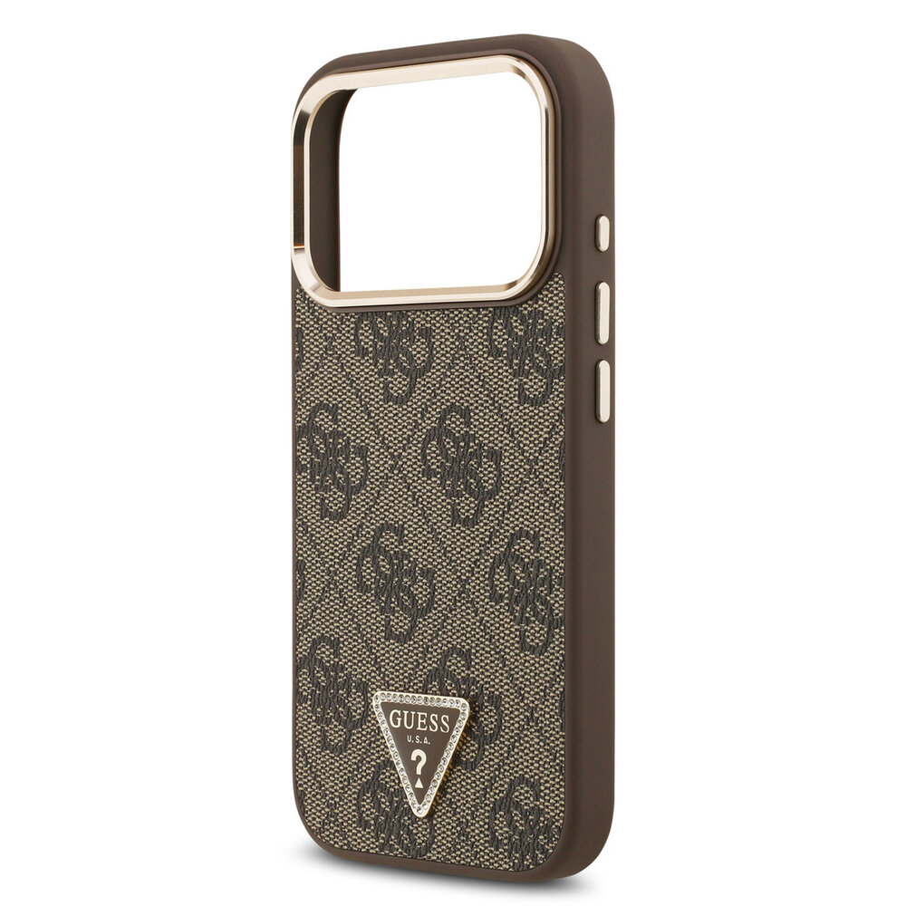 Guess Guess iPhone 17 Pro Back cover coque - MagSafe - 4G Triangle Logo - Marron