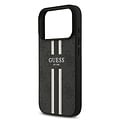 Guess Guess iPhone 17 Pro/iPhone 18 Pro Backcoverhoesje MagSafe Gedrukte 4G-strepen - Zwart