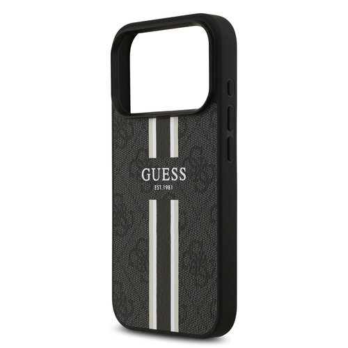 Guess Guess iPhone 17 Pro/iPhone 18 Pro Back Cover MagSafe Printed 4G Stripes - Black