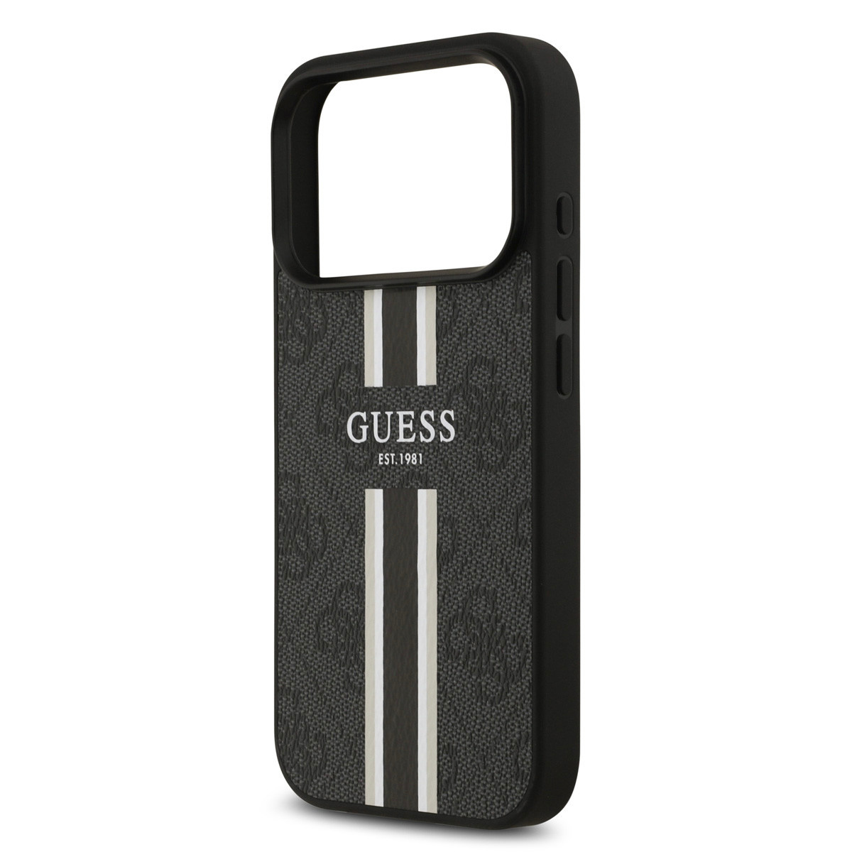 Guess Guess iPhone 17 Pro Backcover hoesje - MagSafe - 4G Printed Stripes - Zwart, foto 6 van 6