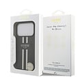 Guess Guess iPhone 17 Pro/iPhone 18 Pro Backcoverhoesje MagSafe Gedrukte 4G-strepen - Zwart