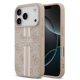 Guess Guess iPhone 17 Pro Back-Cover hul - MagSafe - 4G Printed Stripes - Rosa Guess Guess iPhone 17 Pro Back-Cover hul - MagSafe - 4G Printed Stripes - Rosa