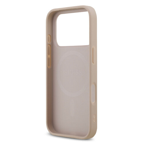 Guess Guess iPhone 17 Pro/iPhone 18 Pro Backcoverhoesje MagSafe Gedrukte 4G-strepen - Roze