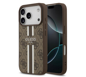 Guess Guess iPhone 17 Pro Back cover case - MagSafe - 4G Printed Stripes - Brown