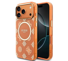 Guess Guess iPhone 17 Pro Max Back cover case - MagSafe - IML Peony Dot - Orange