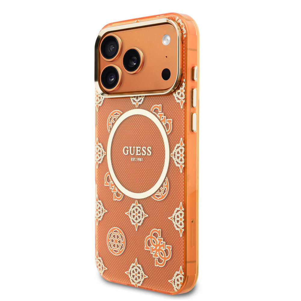 Guess Guess iPhone 17 Pro Max Back-Cover hul - MagSafe - IML Peony Dot - Orange