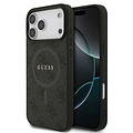 Guess Guess iPhone 17 Pro Max/iPhone 18 Pro Max Coque arrière MagSafe Logo 4G métallique classique - Noir