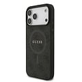 Guess Guess iPhone 17 Pro Max/iPhone 18 Pro Max Coque arrière MagSafe Logo 4G métallique classique - Noir