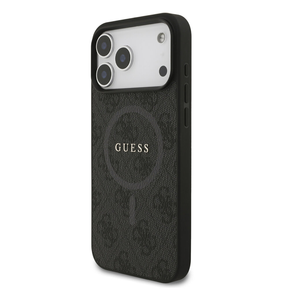 Guess Guess iPhone 17 Pro Max Back-Cover hul - MagSafe - 4G Classic Metal Logo - Schwarz