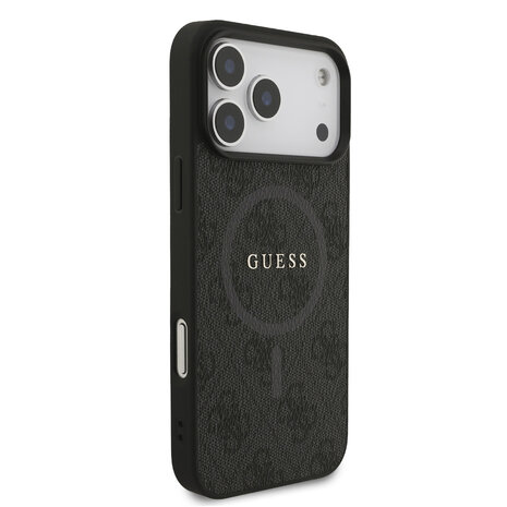 Guess Guess iPhone 17 Pro Max Backcover hoesje - MagSafe - 4G Classic Metal Logo - Zwart Guess Guess iPhone 17 Pro Max Backcover hoesje - MagSafe - 4G Classic Metal Logo - Zwart