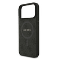 Guess Guess iPhone 17 Pro Max/iPhone 18 Pro Max Coque arrière MagSafe Logo 4G métallique classique - Noir