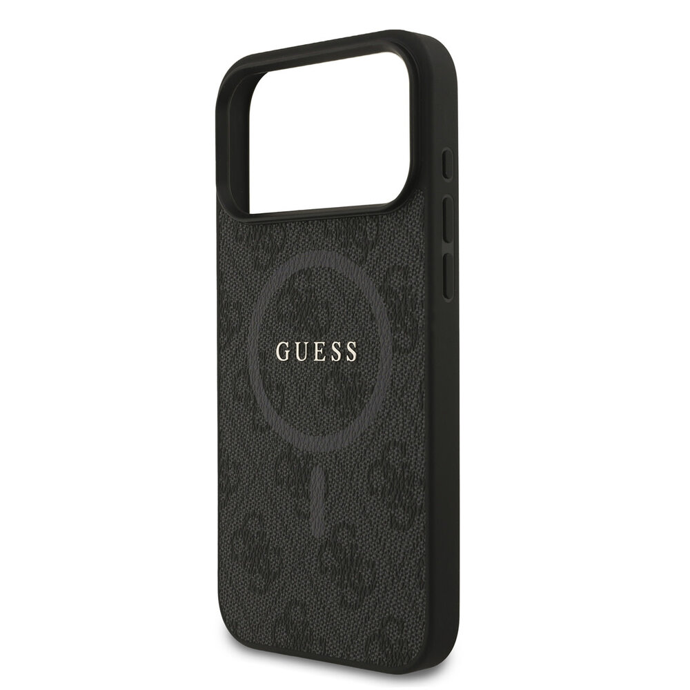 Guess Guess iPhone 17 Pro Max Back-Cover hul - MagSafe - 4G Classic Metal Logo - Schwarz