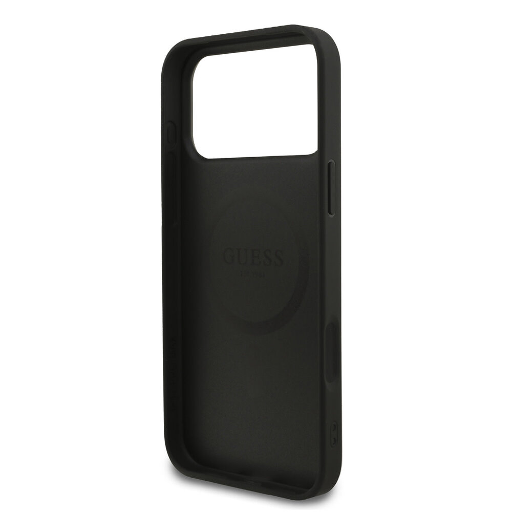 Guess Guess iPhone 17 Pro Max Backcover hoesje - MagSafe - 4G Classic Metal Logo - Zwart Guess Guess iPhone 17 Pro Max Backcover hoesje - MagSafe - 4G Classic Metal Logo - Zwart