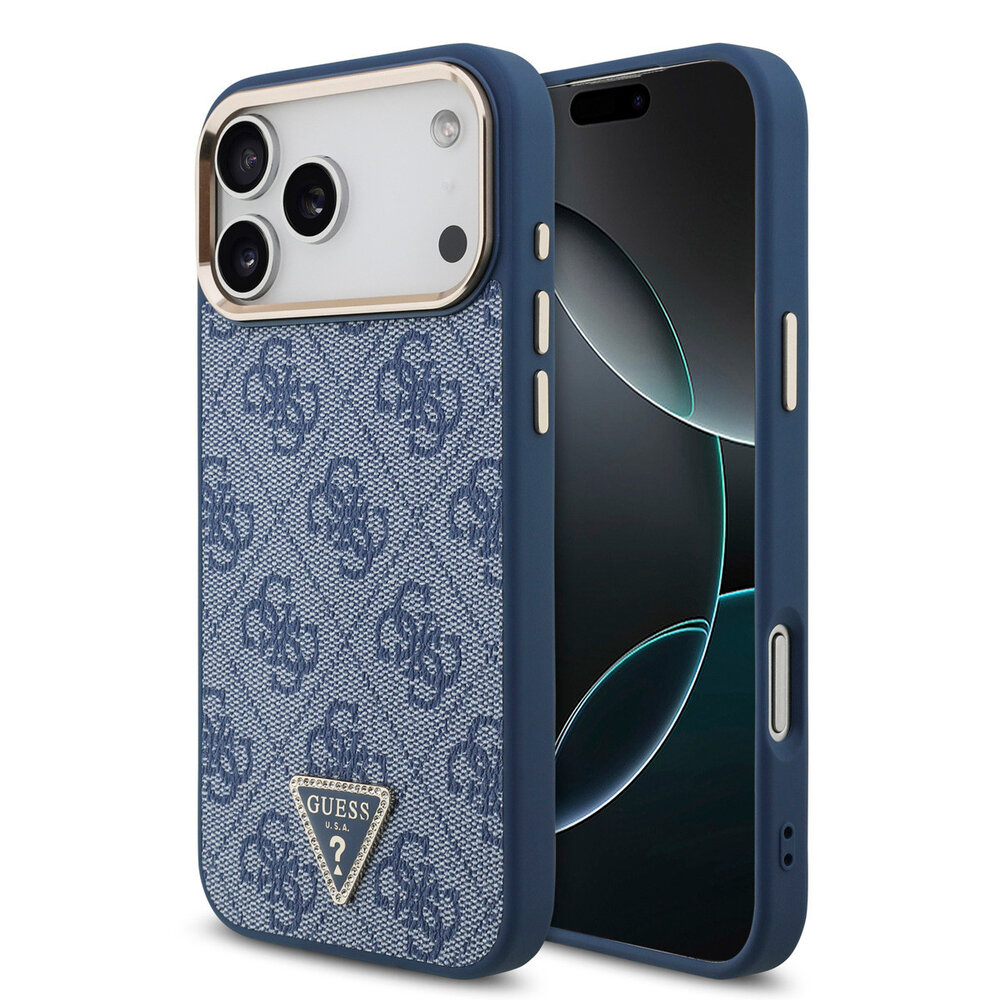 Guess Guess iPhone 17 Pro Max Back-Cover hul - MagSafe - 4G Triangle Logo - Blau