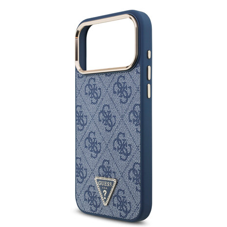 Guess Guess iPhone 17 Pro Max Back cover coque - MagSafe - 4G Triangle Logo - Bleu Guess Guess iPhone 17 Pro Max Back cover coque - MagSafe - 4G Triangle Logo - Bleu