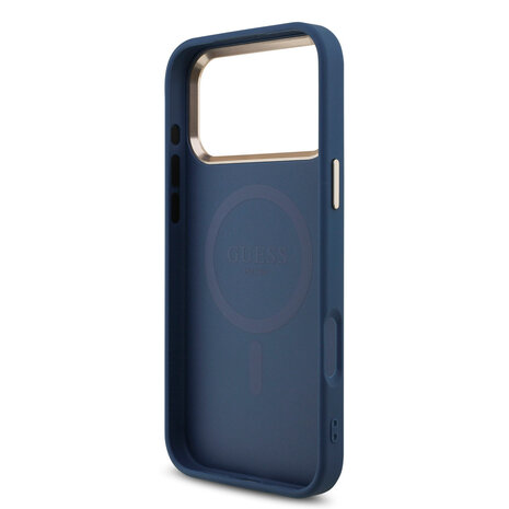 Guess Guess iPhone 17 Pro Max Back-Cover hul - MagSafe - 4G Triangle Logo - Blau