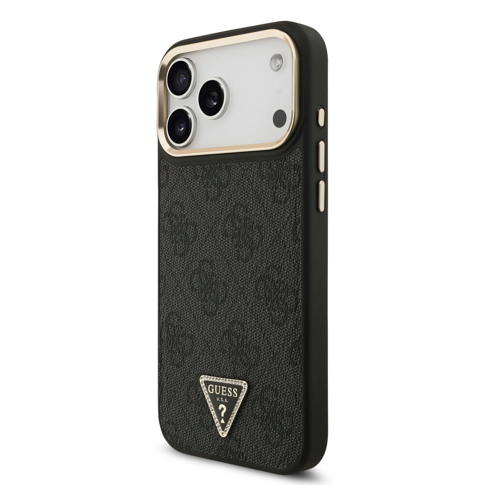 Guess Guess iPhone 17 Pro Max Back cover coque - MagSafe - 4G Triangle Logo - Noir Guess Guess iPhone 17 Pro Max Back cover coque - MagSafe - 4G Triangle Logo - Noir